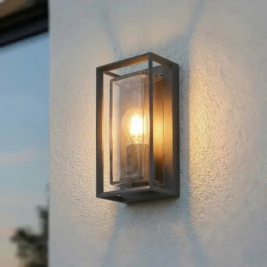 Arcchio Ismera kültéri fali lámpa, 25 cm, antracit, érzékelővel Vedd meg online