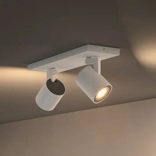 Újdonság Philips Hue LED spotlámpa Runner, 2 izzós, dimmer kapcsoló, fehér