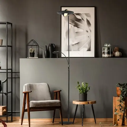 Zenith LED állólámpa, olvasólámpa, CCT, fém, fekete Kedvezmény