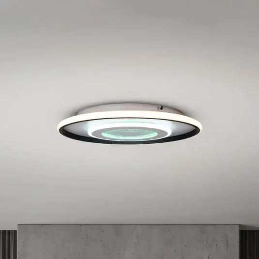 Szuper akció Livana LED mennyezeti lámpa, fehér/fekete, Ø 50 cm, CCT,