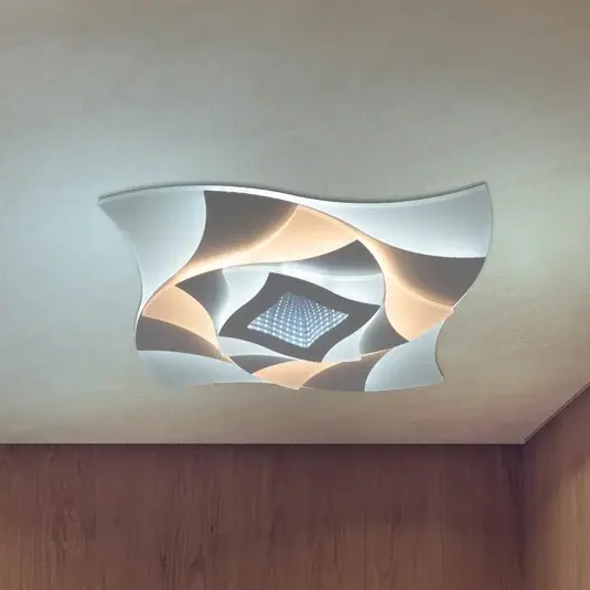 LED mennyezeti lámpa Liora, fehér, fém, hossza 46 cm, CCT, 3D Újdonság