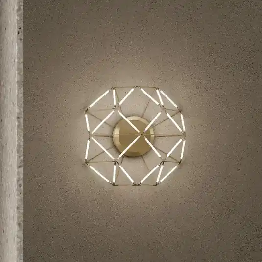 Akció Euclide LED fali lámpa, arany színű, fém, 37,5 cm széles