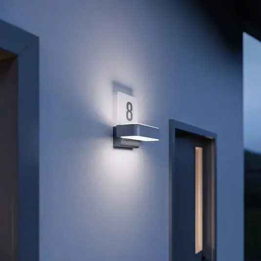 Expressz szállítás STEINEL LED kültéri fali lámpa L 820 SC, szenzor, ezüst