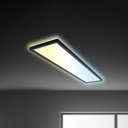Akció LED panel Tava CCT, fekete, 98 x 20 cm, háttérvilágítás műanyagból