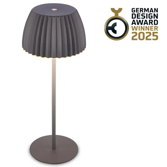 Vedd meg most LED tölthető asztali világítás Brilo unplugged Riffle, 36 cm, antracit