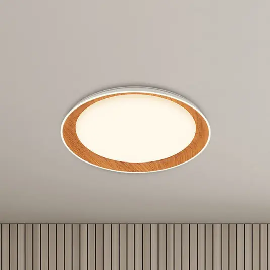 Ijus LED mennyezeti lámpa, fehér/fa színű, Ø 43 cm, műanyag Legnépszerűbb
