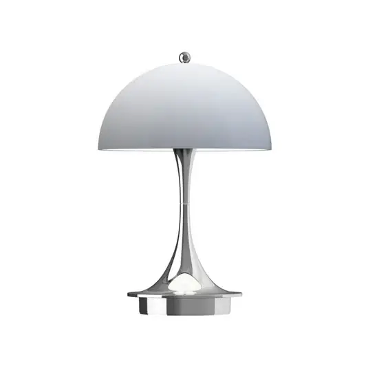 Louis Poulsen Panthella PORTABLE 160 V3, opál króm/kékesszürke Különleges ajánlat