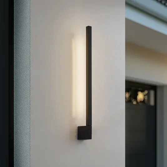 Korlátozott ajánlat Lindby LED fali világítás Neano, 60 cm, fekete, fém, IP54