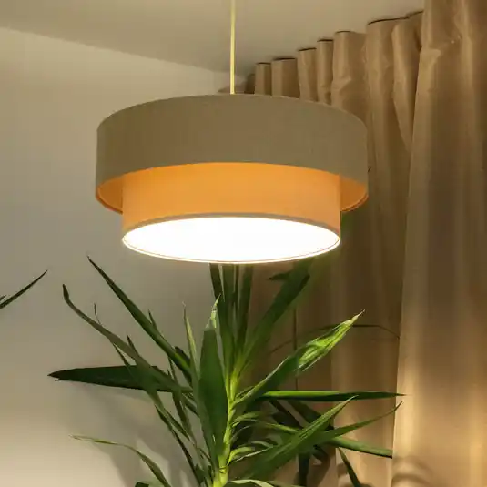 Kedvezmény Boho függőlámpa, krém/bézs, Ø 50 cm, magasság 21 cm, juta
