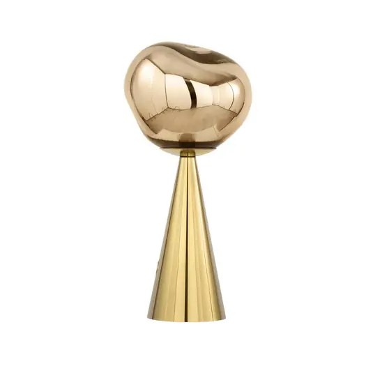 Ajánlat Tom Dixon LED újratölthető asztali világítás Melt, arany színű, magasság 29 cm