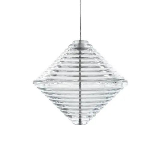 Korlátozott ajánlat Tom Dixon LED lógó lámpa Press Cone, átlátszó, Ø 34 cm, 927