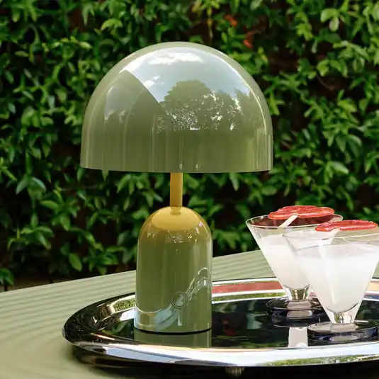 Tom Dixon BELL PORTABLE újratölthető asztali világítás, mohazöld 28 cm IP44 Olcsó