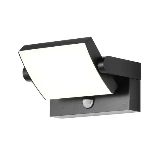 Szuper akció LED fali lámpa CMD 9081, érzékelő, antracit, 21 cm, CCT, IP54