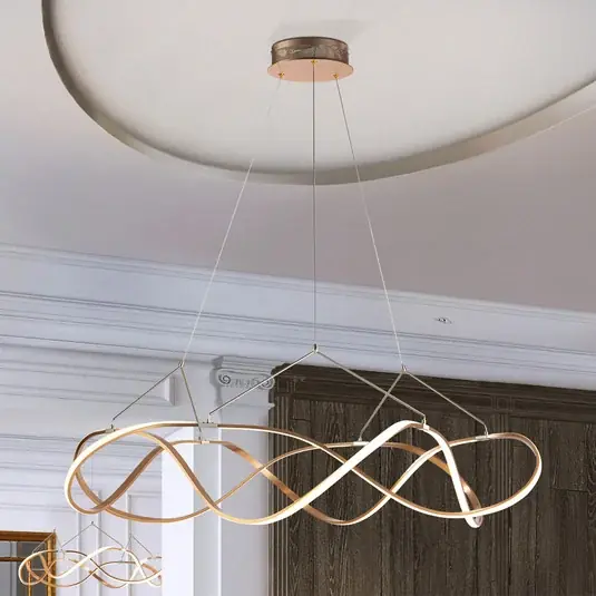 Bestseller LED lógó világítás Molly, dimmelhető, Ø 110 cm, rózsaarany