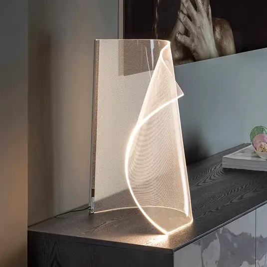 Velos II LED asztali világítás, króm, fényerőszabályozó, fém, műanyag Ajánlat