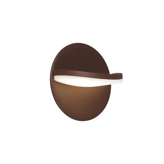 Azonnali szállítás LED kültéri falilámpa Letty, barna, Ø 18 cm, fém, IP65