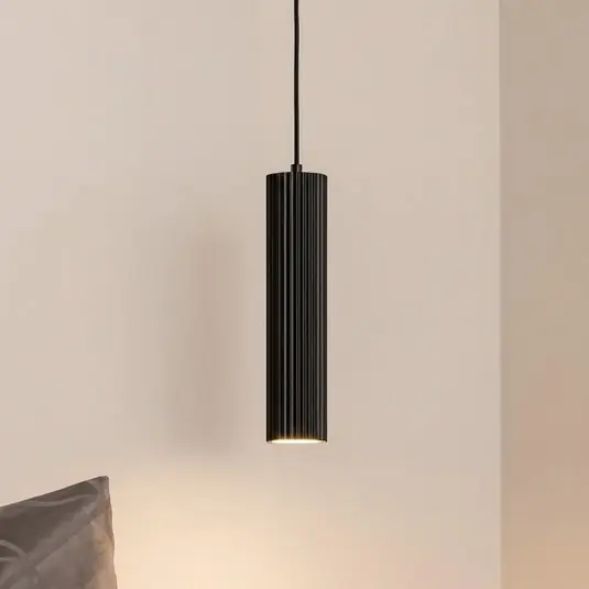 Újdonság Carbon függesztéklámpa, fekete, Ø 6 cm, alumínium