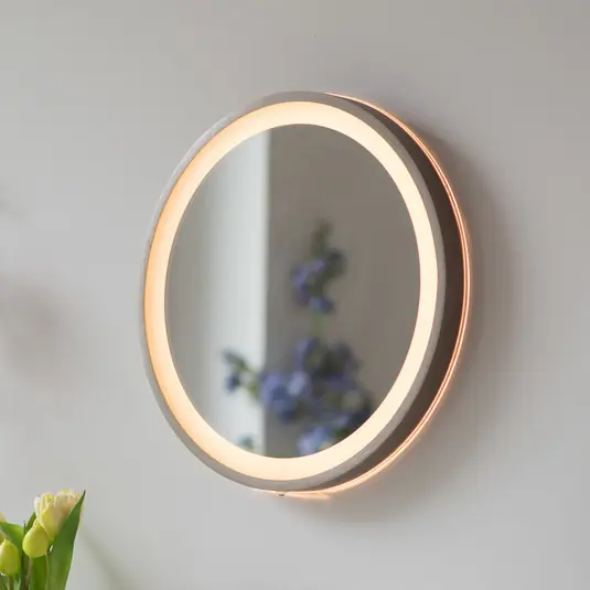 LED fali tükör VIDRO, bronz, Ø 36 cm, powerbank, kapcsoló Vedd meg online