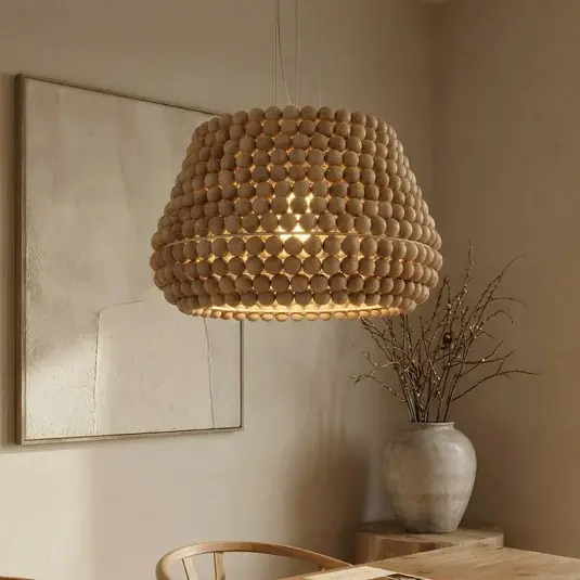 Lucande Melori lógó világítás, fa, természetes színű, Ø 51 cm, E27 Legkelendőbb