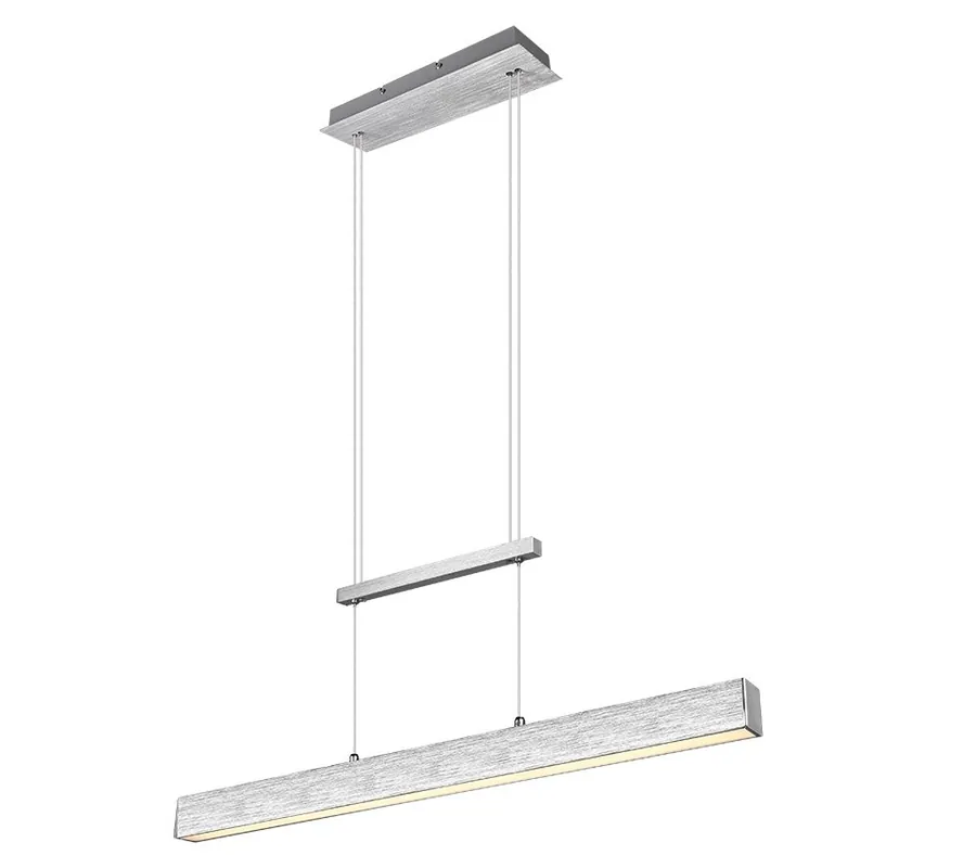 Trio R32043105 LED mennyezeti függőlámpa Paros 1x21W + 5,5W SMD 3000lm + 1500lm 3000K - felső és alsó világítás, 3 fázisú fényerő-szabályozás, állítható magasságú, alumínium Akciós ár