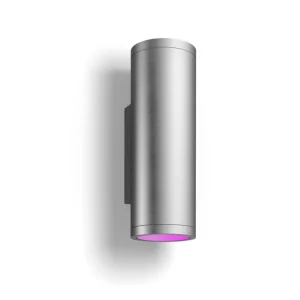 Philips Hue 17463/47/P7 kültéri fali lámpa Megjelenik 2x8W 1200lm 2000-6500K RGB IP44 - White and Color Ambience, rozsdamentes acél Legnépszerűbb