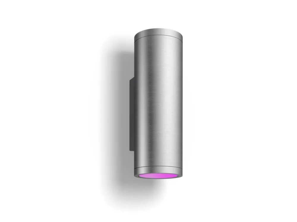 Philips Hue 17463/47/P7 kültéri fali lámpa Megjelenik 2x8W 1200lm 2000-6500K RGB IP44 - White and Color Ambience, rozsdamentes acél Legnépszerűbb