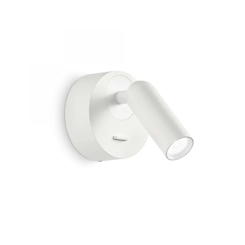 Ideal Lux 260600 LED fali lámpa Bean round 1x3,5W 220lm 3000K - kapcsoló a lámpán, fehér Különleges ajánlat