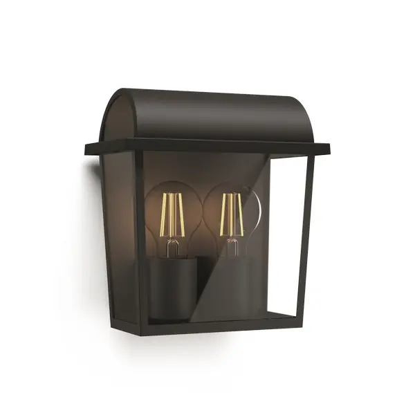 Biztonságos fizetés Philips 17235/30/PN kültéri fali lámpa Harvest 2x42W E27 IP44 - fekete