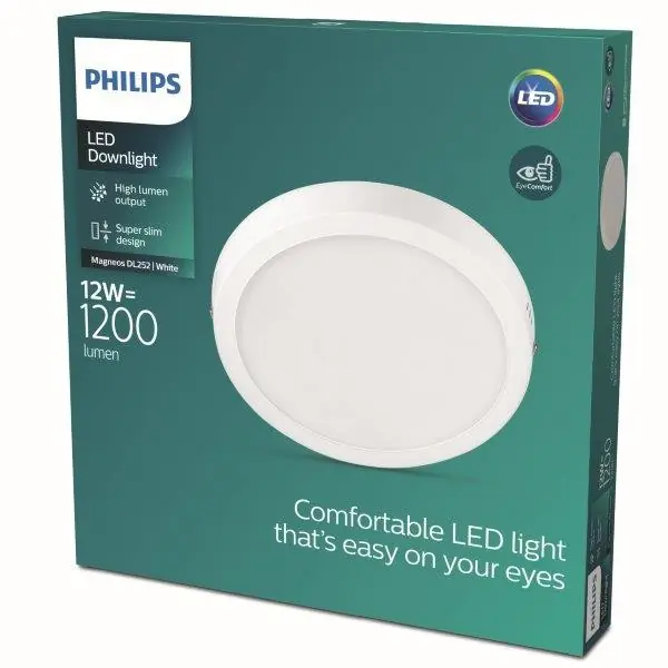 Szuper akció Philips 8719514328679 LED mennyezeti lámpa Magneos Slim 1x12W 1200lm 2700K - EyeComfort, fehér