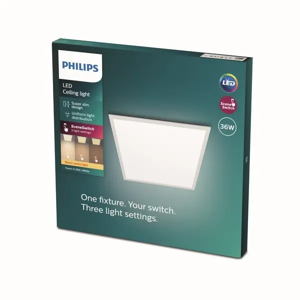 Philips 8719514326682 LED mennyezeti panellámpa Super Slim 1x36W 3200lm 2700K - EyeComfort, fehér Legnépszerűbb
