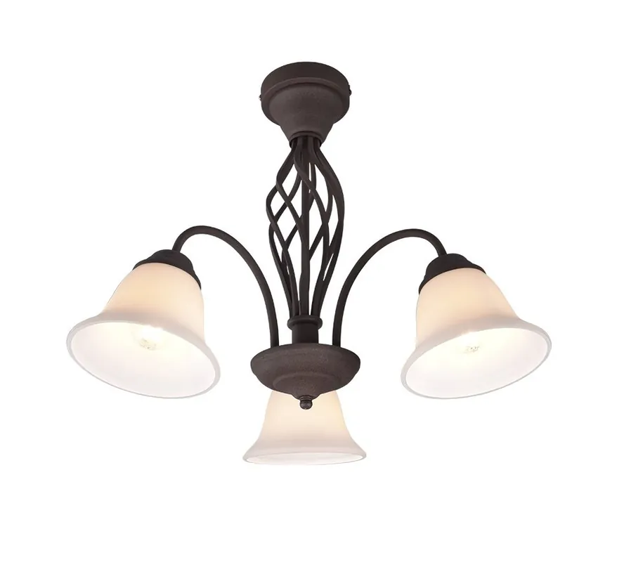 Akció Trio 601000324 mennyezet függőlámpa Rustica 3x40W E14 - rozsdaszínű, fehér