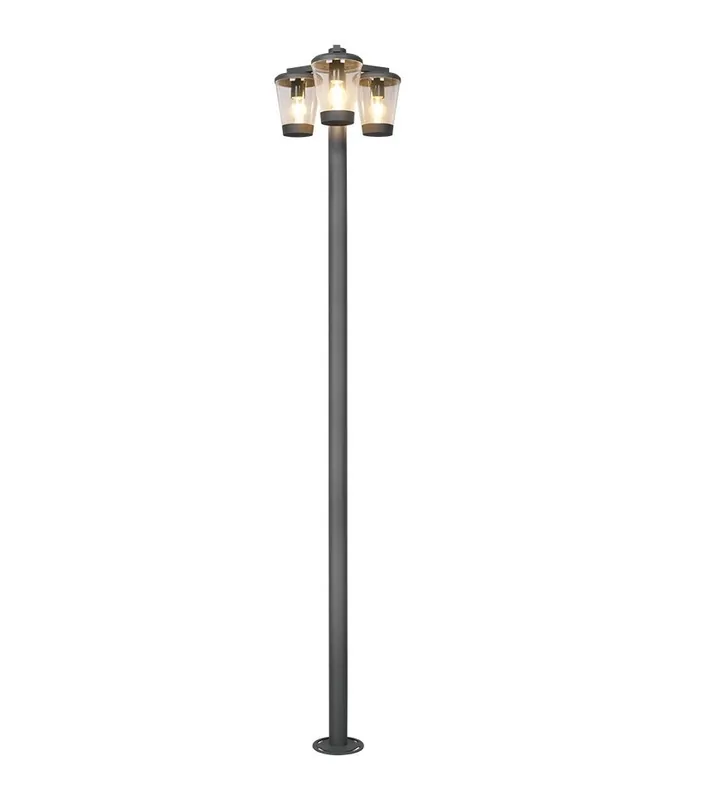 Kedvezményes ár Trio 411060342 kerti állólámpa Cavado 3x40W E27 IP44 - antracit
