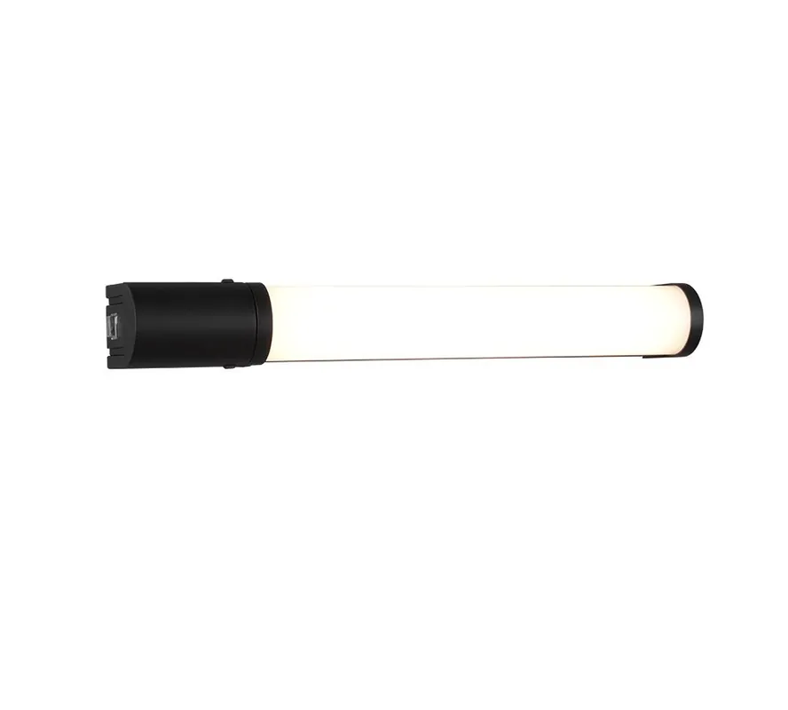Trio 284074232 LED fali lámpa Piera 1x8W 850lm 3000K IP44 - aljzat, kapcsoló a lámpatesten, fekete Olcsó