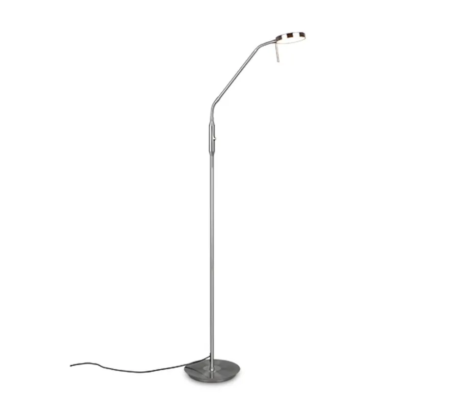 Trio 423310107 LED állólámpa Monza 1x12W 1400lm 2300+3000+4000K - rugalmas kar, szabályozható, memóriafunkció, matt nikkel Ajánlat