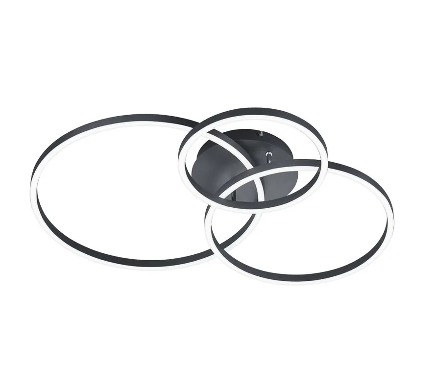 Biztonságos fizetés Trio 670810632 LED mennyezetre szerelhető lámpa Winona 1x28W+10W 3200lm 2700-6500K RGB - szabályozható, éjszakai üzemmód, távirányító, fekete