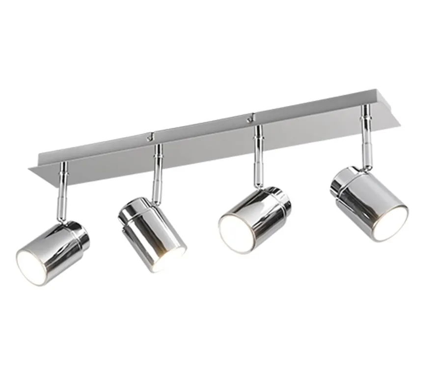 Kedvezményes ár Trio 880400406 mennyezetre szerelhető spotlámpa Angelo 4x5W GU10 IP44 - króm