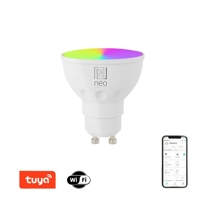 Immax NEO 07724L LED intelligens izzó 1x3,5W GU10 350lm 2700-6500K CCT RGB – szabályozható, fehér Rendeld meg most