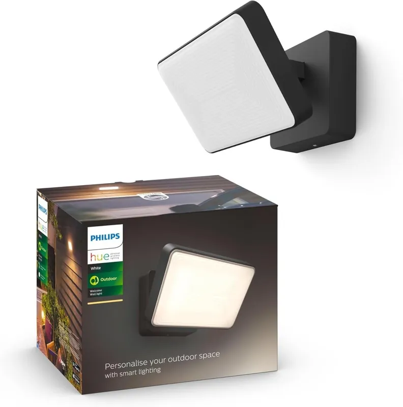 Philips Hue 8719514382763 LED kültéri spotlámpa Welcome 1x20,5W 2600lm 2700K IP44 - szabályozható, fehér, fekete Prémium