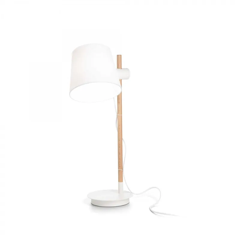 Exkluzív ajánlat Ideal Lux 282091 asztali lámpa Axel tl1 1x60W E27 - billenőkapcsoló, fehér