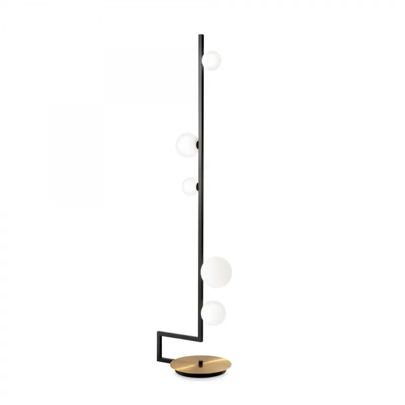 Ideal Lux 273662 állólámpa Birds pt5 5x15W G9 - billenőkapcsoló, sárgaréz, fekete, fehér Szezonális akció