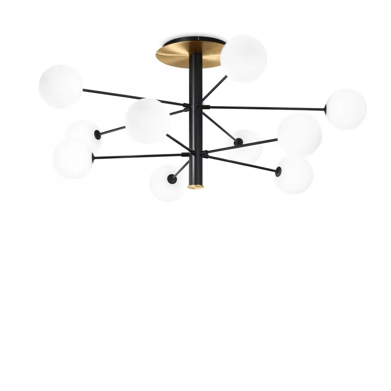 Ideal Lux 273693 mennyezetre szerelhető lámpa Cosmopolitan pl10 10x15W G9 - sárgaréz, fehér, fekete Gyors szállítás