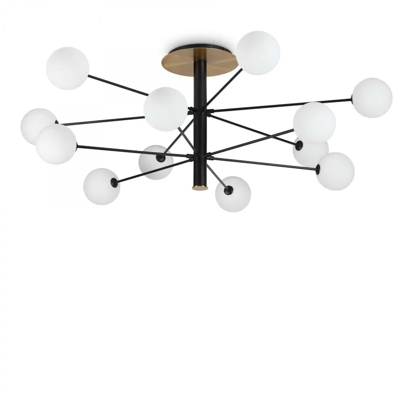 Biztonságos vásárlás Ideal Lux 273709 mennyezetre szerelhető lámpa Cosmopolitan pl12 12x15W G9 - sárgaréz, fehér, fekete