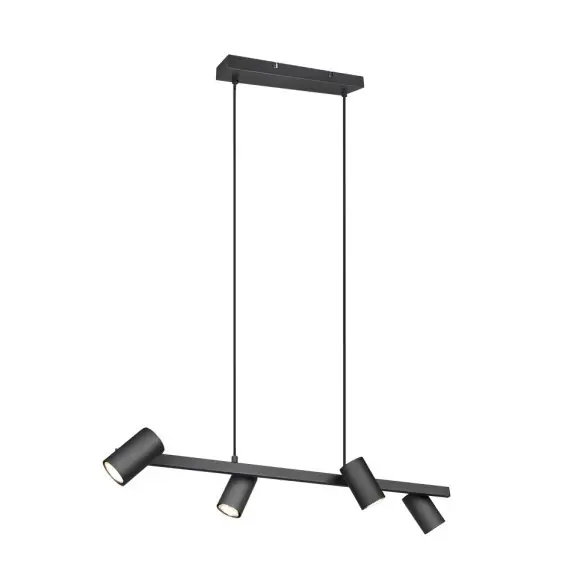 Azonnal elérhető Trio 302400432 mennyezeti függő spotlámpa Marley 4x35W GU10 - fekete