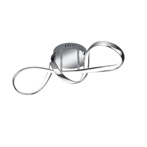 Trio R67091106 LED mennyezetre szerelhető lámpa Perugia 1x28W 3400lm 4000K - szabályozható, Dimmer Switch, króm Azonnali szállítás