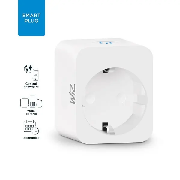 Olcsó WiZ 8719514552685 intelligens aljzat CZ/SK - WiFi, Bluetooth, energiafogyasztás mérő, fehér