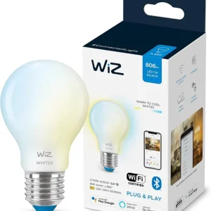 Exkluzív ajánlat WiZ 8719514552081 LED intelligens izzó 1x6,7W E27 806lm 2700-6500K - szabályozható, hangolható fehér, matt fehér