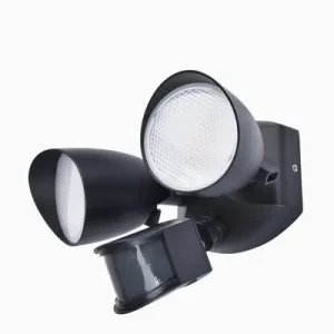 Kihagyhatatlan ajánlat Lutec 7622222012 LED kültéri fali lámpa Shrimp mozgásérzékelővel 1x23,5W 1700lm 4000K IP44 - fekete