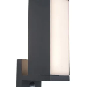 Exkluzív ajánlat Lutec 5193811118 LED kültéri fali lámpa mozgásérzékelővel Cuba 1x14W 1000lm 3000K IP54 - forgófej, szürke