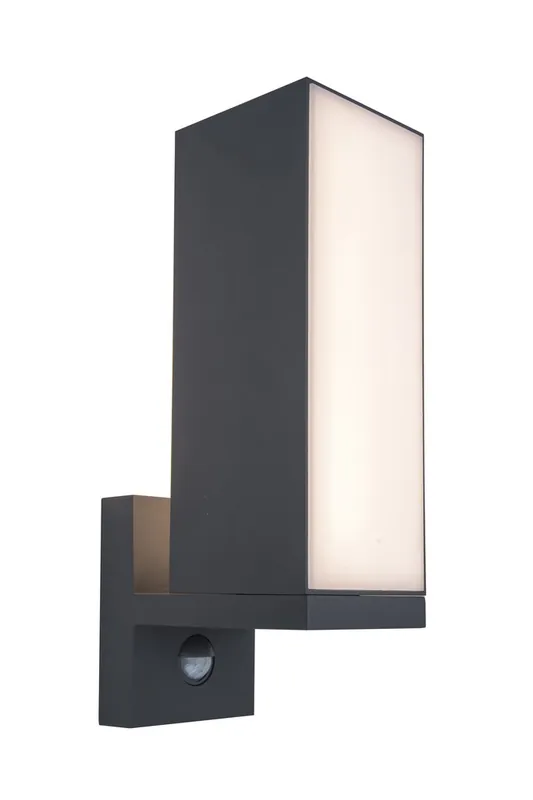 Exkluzív ajánlat Lutec 5193811118 LED kültéri fali lámpa mozgásérzékelővel Cuba 1x14W 1000lm 3000K IP54 - forgófej, szürke