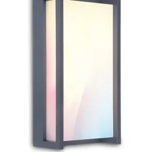 Végkiárusítás Lutec 5193004118 LED kültéri fali lámpa Qubo 1x16W 1000lm 2700-6500K RGB IP54 - szürke